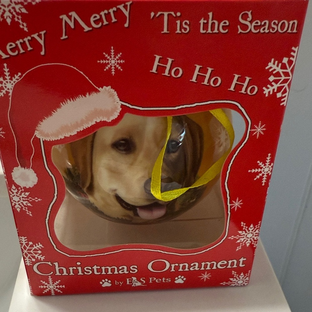 Christmas Dog Ornament - Red